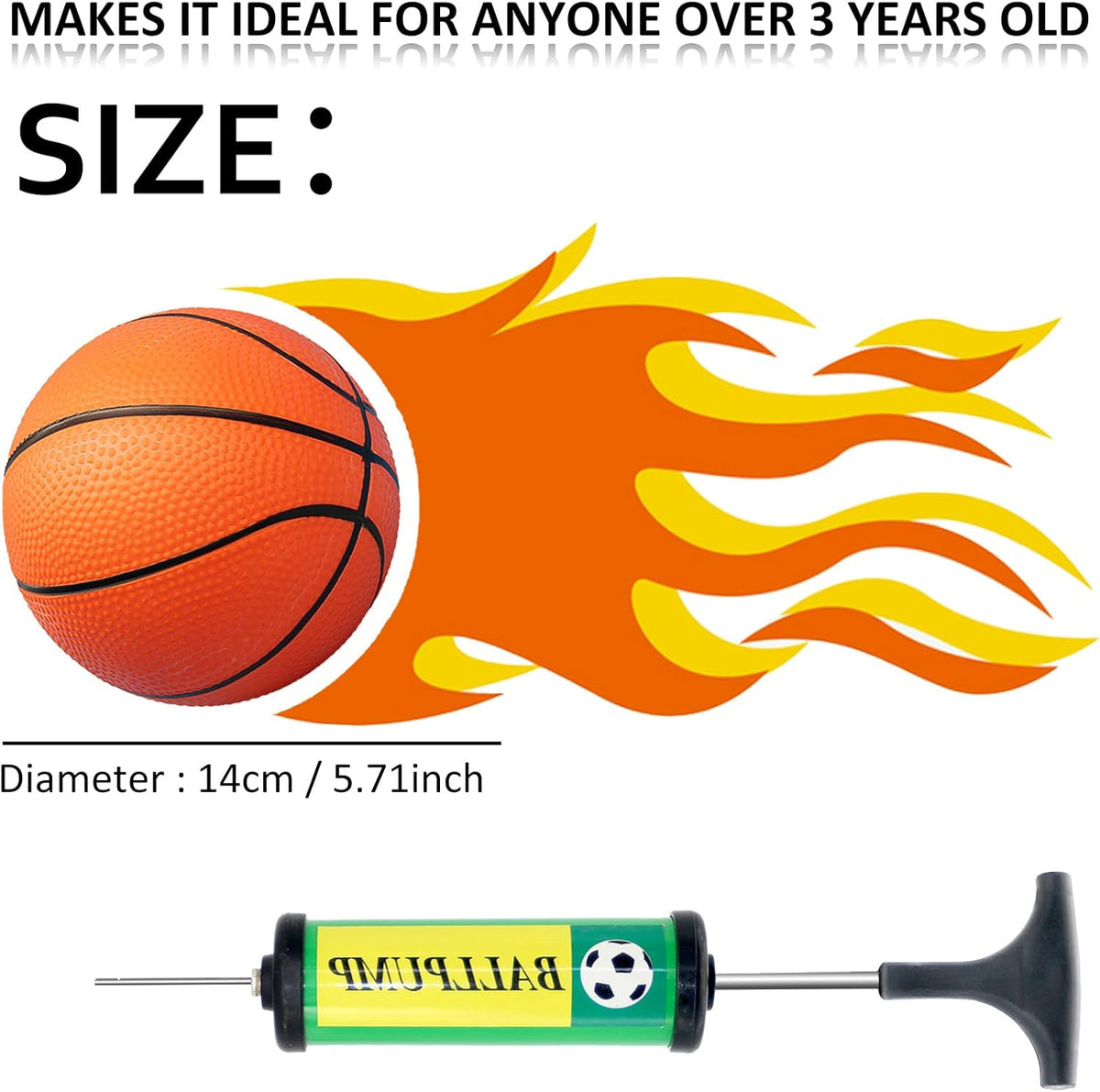 40Pcs 5" Inch Mini Basketball Balls Bulk Small Basketball Set with Pump, PVC Small Basketball for