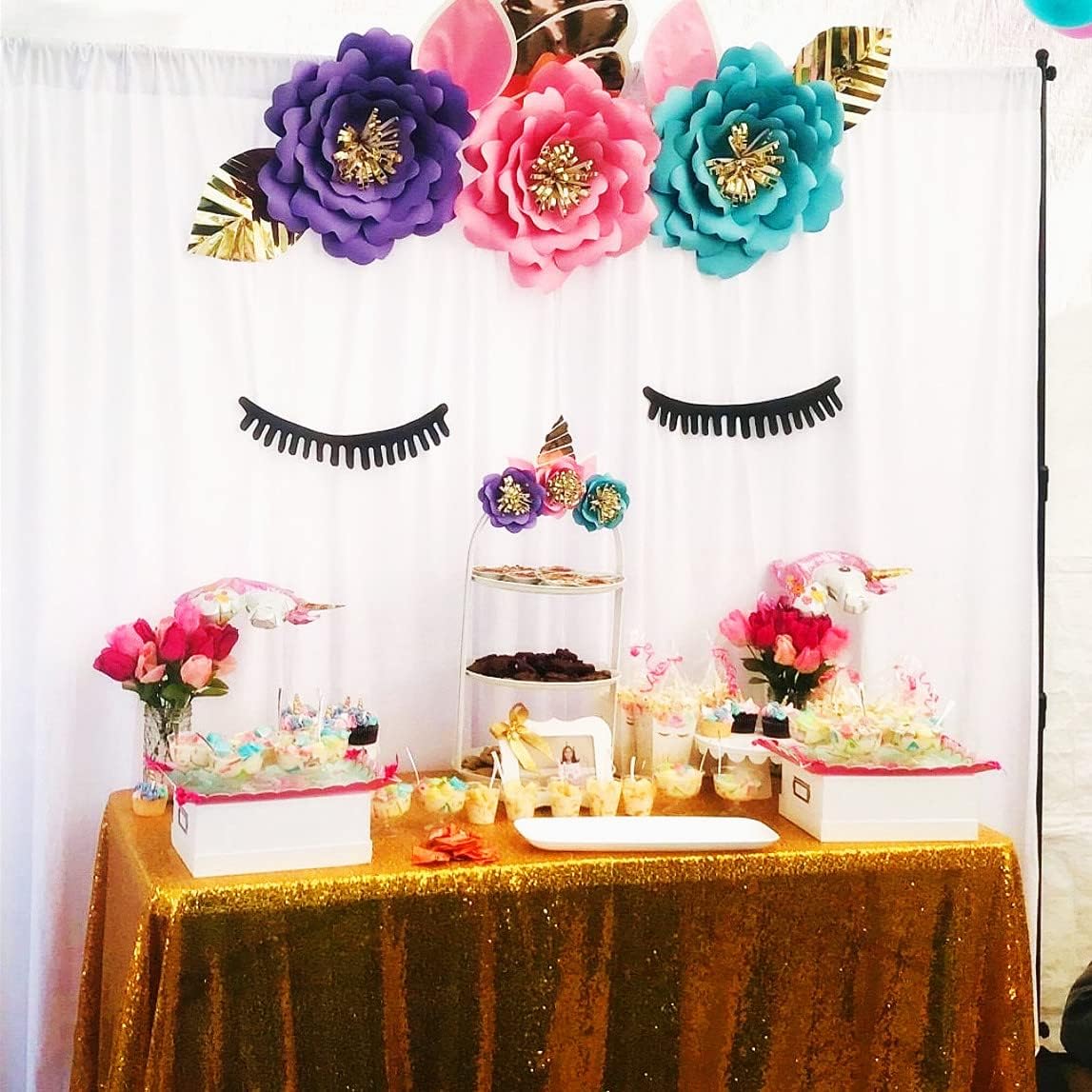 Poise3EHome Sequin Backdrop Curtain, White Sequin Backdrop, Sequin Curtains for Party Wedding