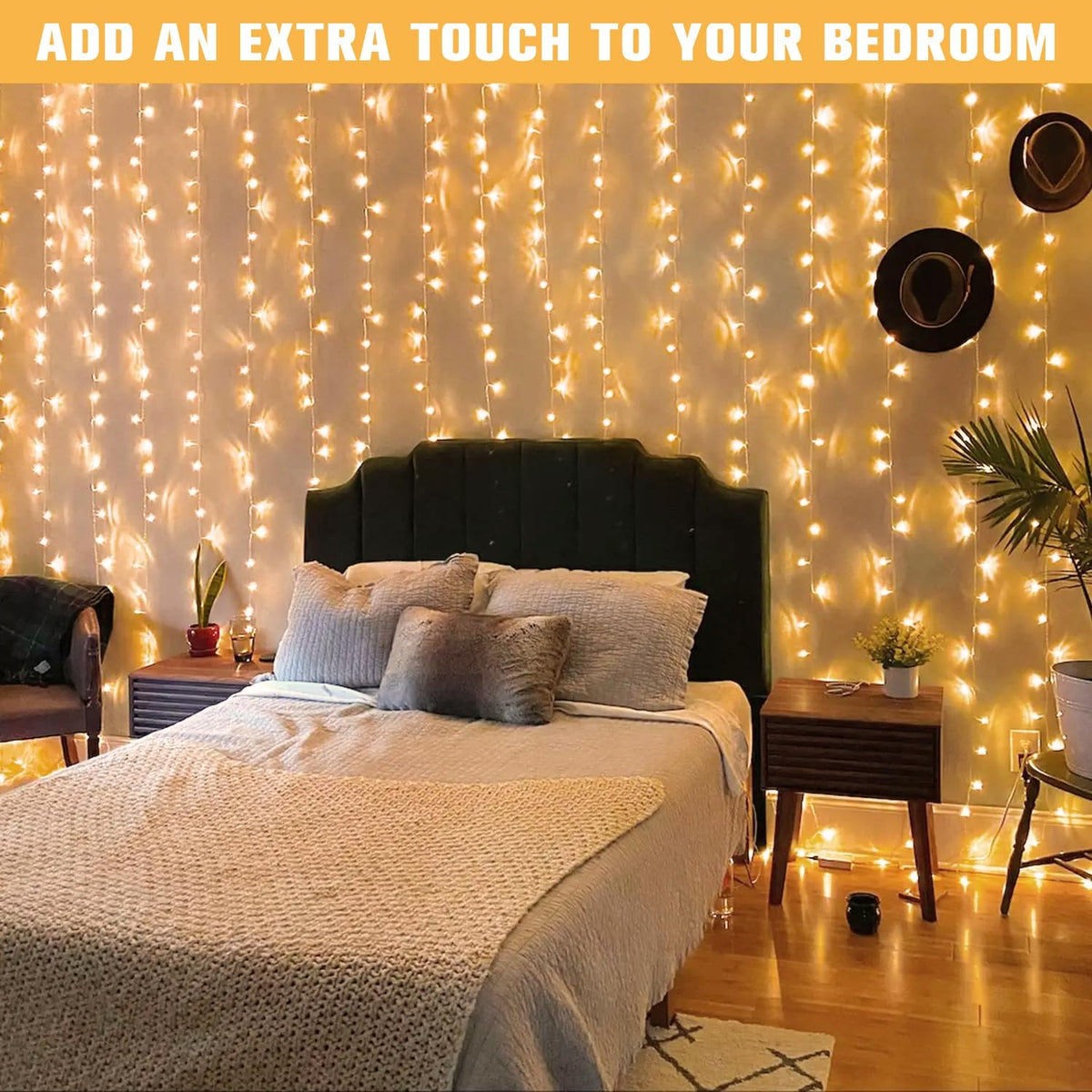 JMEXSUSS 600 LED Christmas Curtain Lights Outdoor, 9.5x19.6ft Christmas String Light Plug in with