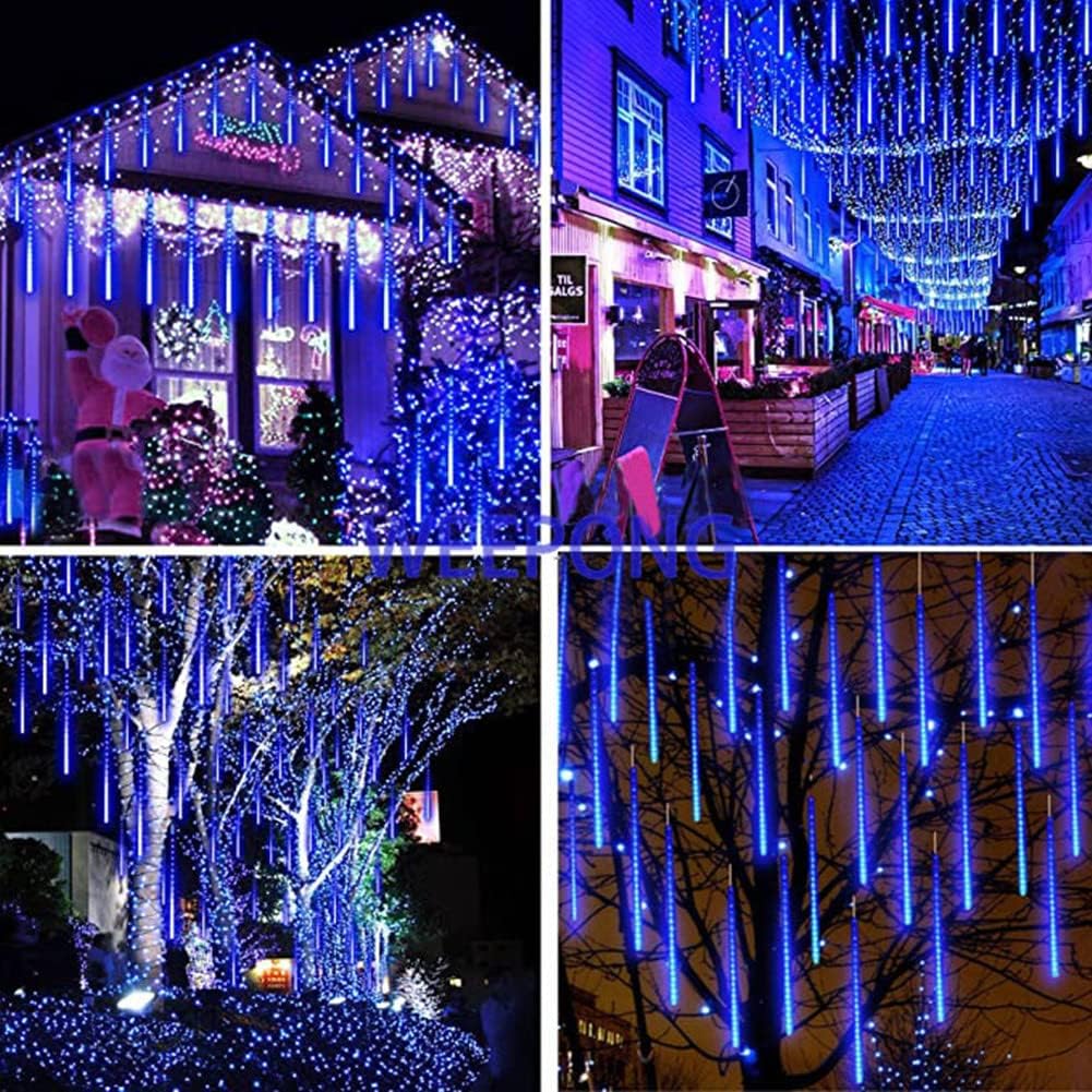 Meteor Shower Lights Outdoor Christmas Lights UL Certified Falling Rain Drop Snowfall Icicle