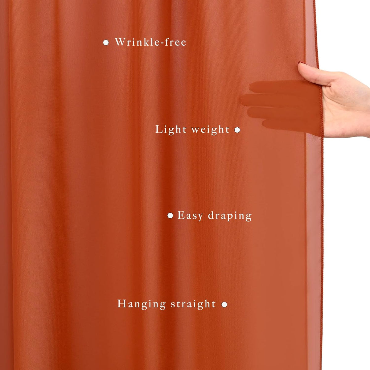 Wedding Arch Draping Fabric 4 Panels 20Ft Length x 28" Width Terracotta Photography Arch Drapes