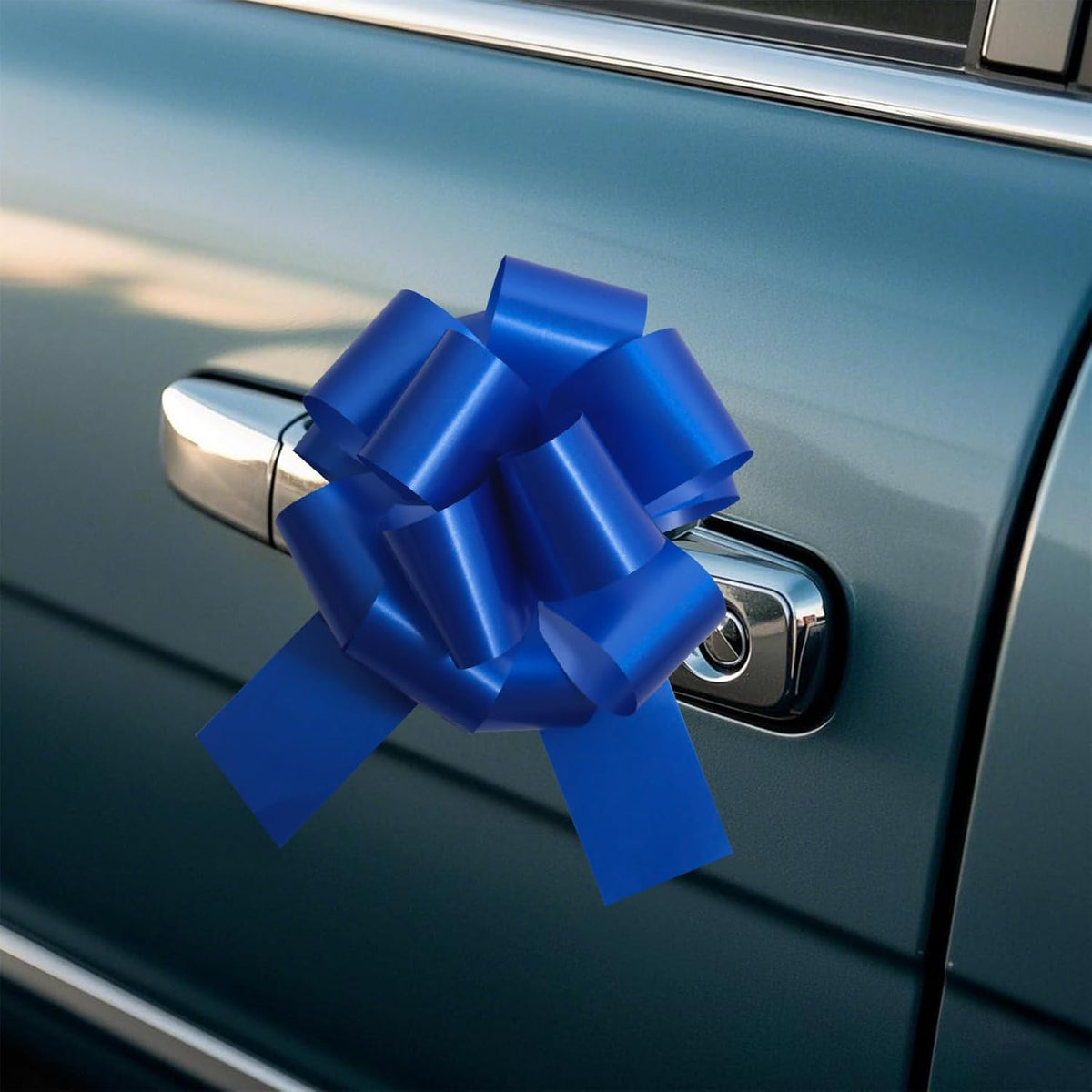6 Pcs 6 Inch Blue Pull Bows, Perfect for Gift Wrapping, Gift Wrapping Baskets Wedding Christmas