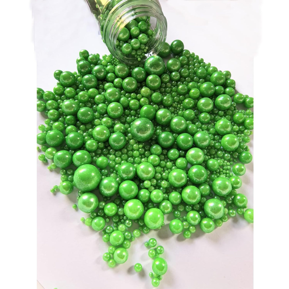 Edible Christmas Green Pearl Sugar Sprinkles Candy Baking Edible Cake Decorations Cupcake Toppers