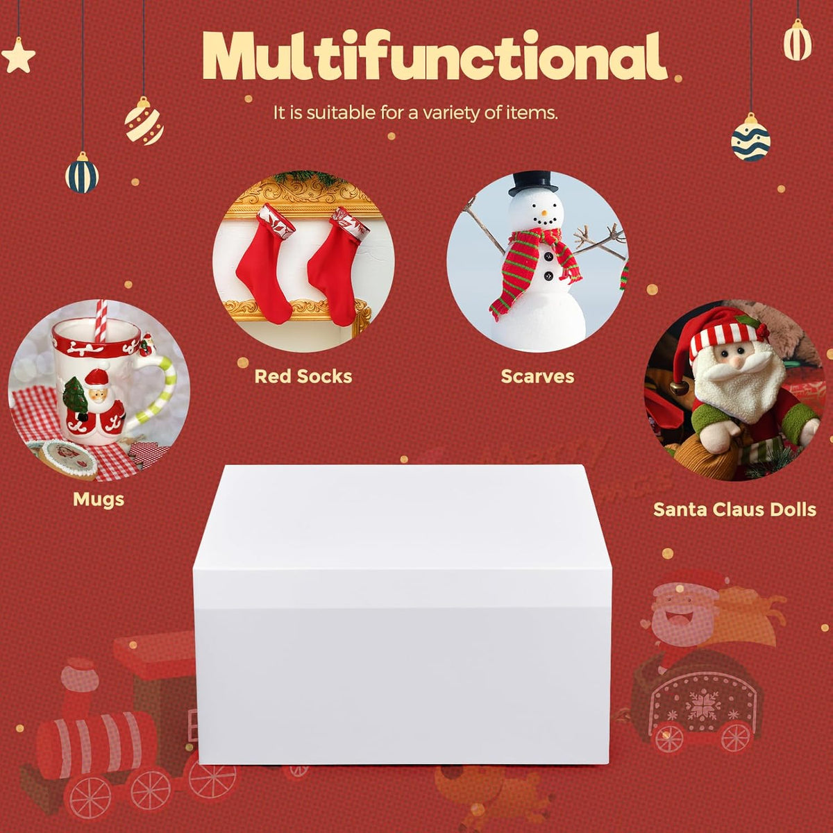 MESHA 8x8x4 Gift Box 10 Pack White Gift Boxes with Lids, DIY Bridesmaid Proposal Box