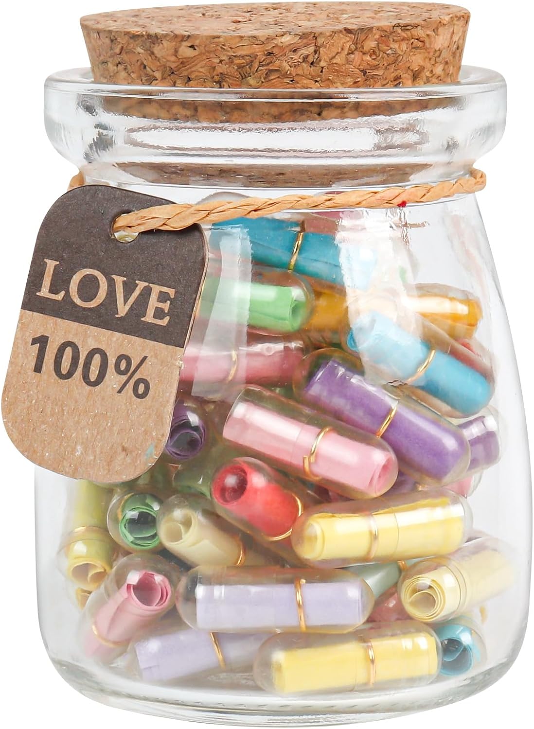 Capsule Letters Message in a Glass Bottle，Message Pills Love Letter Gift for Boyfriend Girlfriend