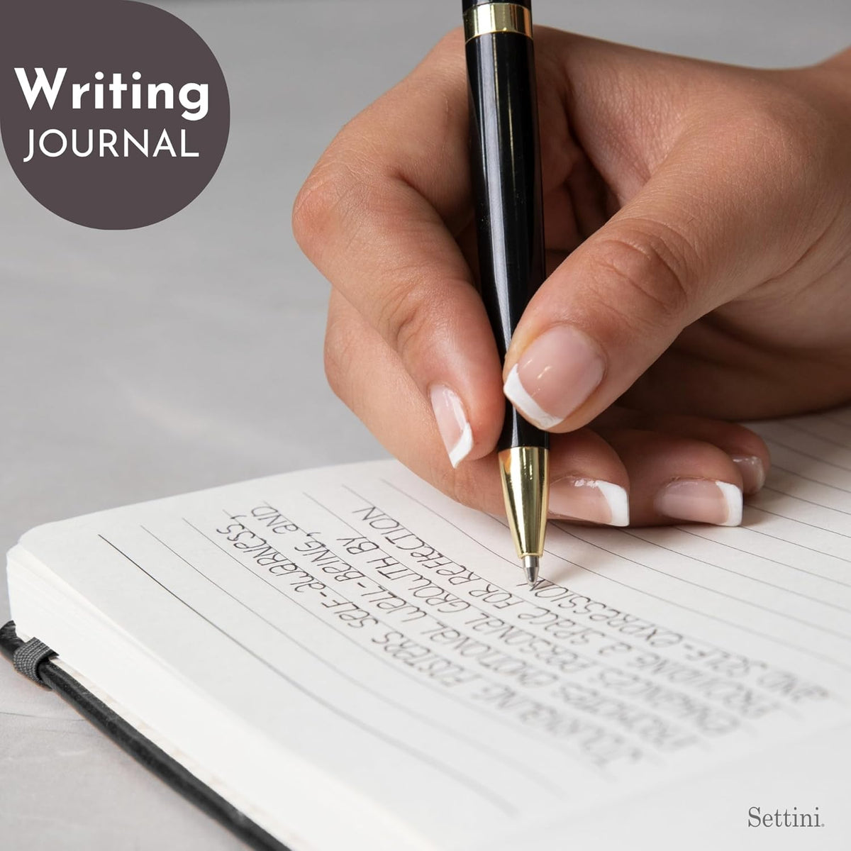 SETTINI Lined Journal, Ideal for Journaling - A5 Vegan Leather Notebook, 192 Archival-Quality