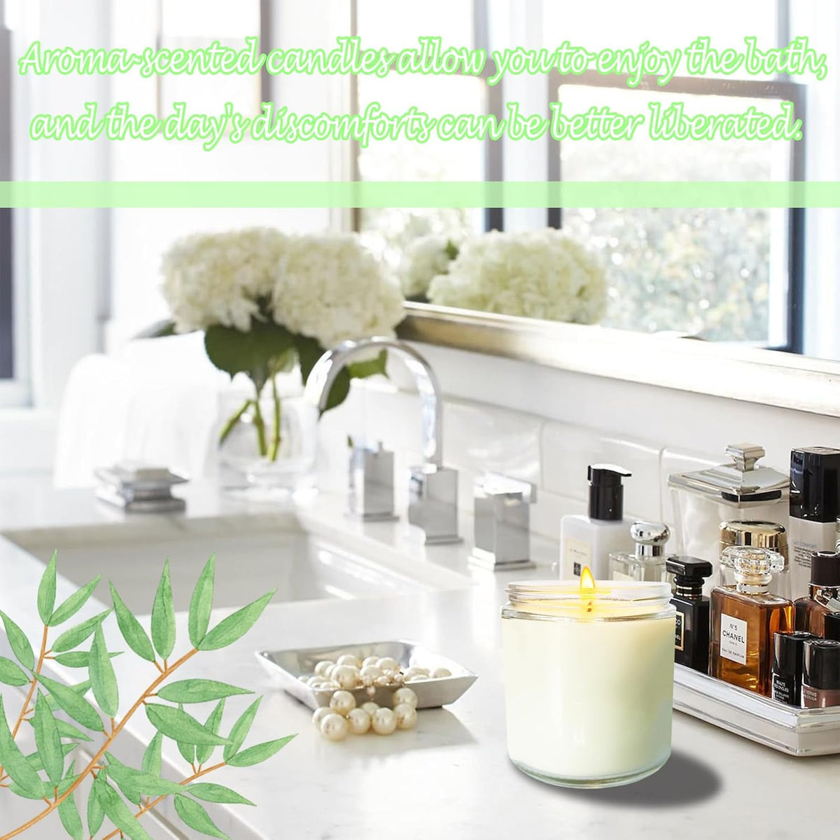 12 Pcs 8 Oz Bulk White Soy Candles,Eucalyptus Scented Candles Set,Bulk Aromatherapy Candle,Great