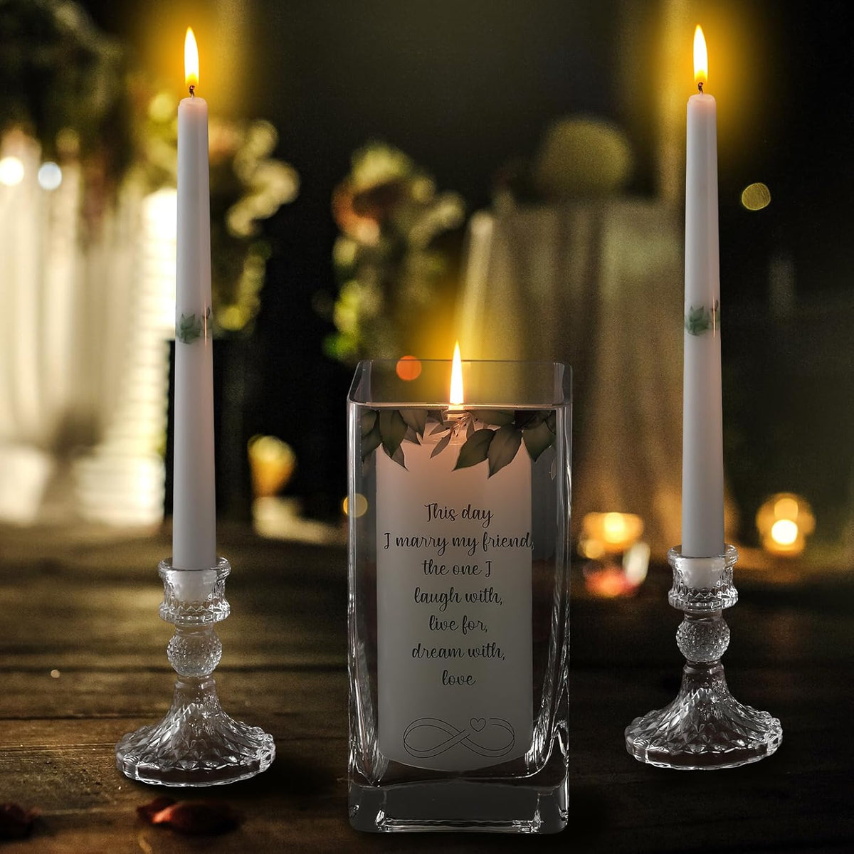 Unity Wedding Candles with Holder Wedding Ceremony Unity Candles Set Catholic Religious Accessories