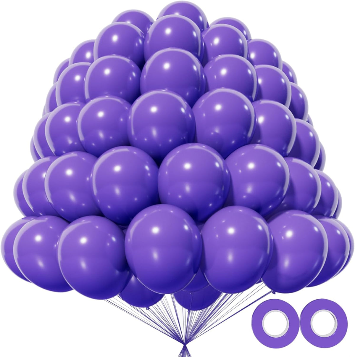 KAWKALSH 200pcs Purple Balloons 5 Inch, Small Mini Latex Balloons for Party Birthday Baby Shower
