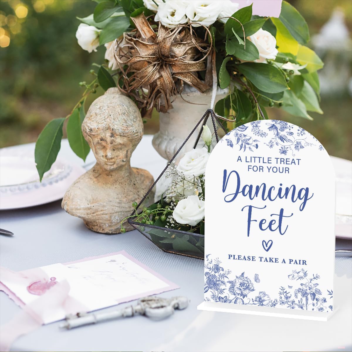 Acrylic Wedding Signs, Dusty Blue Wedding Decor, Blue Weddings Decor, Dancing Feet Signs for
