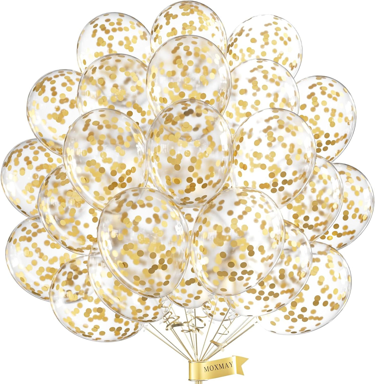 Gold Confetti Balloons Party Balloons 12inch 50 Pcs Latex Confetti Balloons Birthday Balloons Party