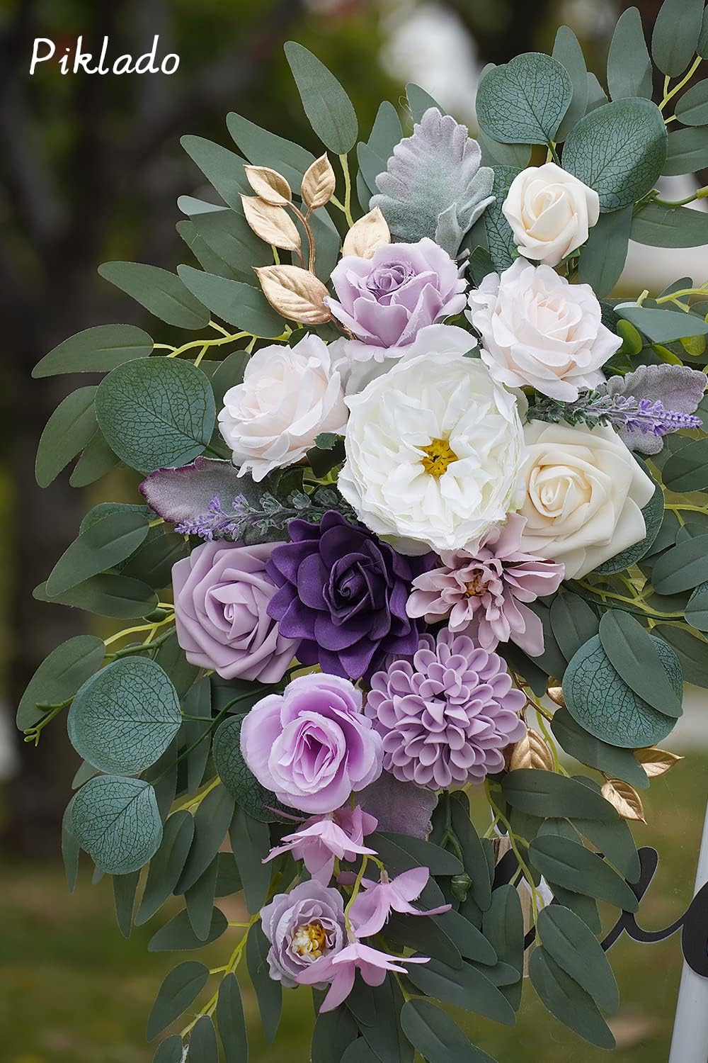 Faux Flower Swag Set of 2 for Wedding Welcome Signs Floral Swag Wedding Reception Ceremony Signs