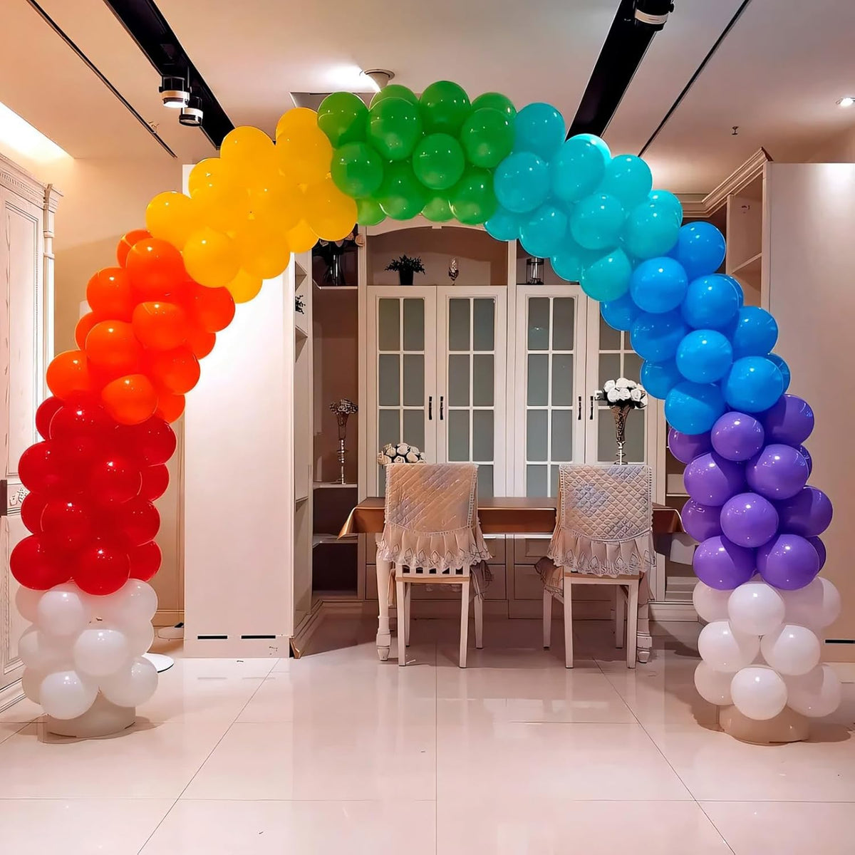 125 pcs Rainbow Latex 5 Inch Balloons, Small Balloons for Balloon Garland or Balloon Arch as Party