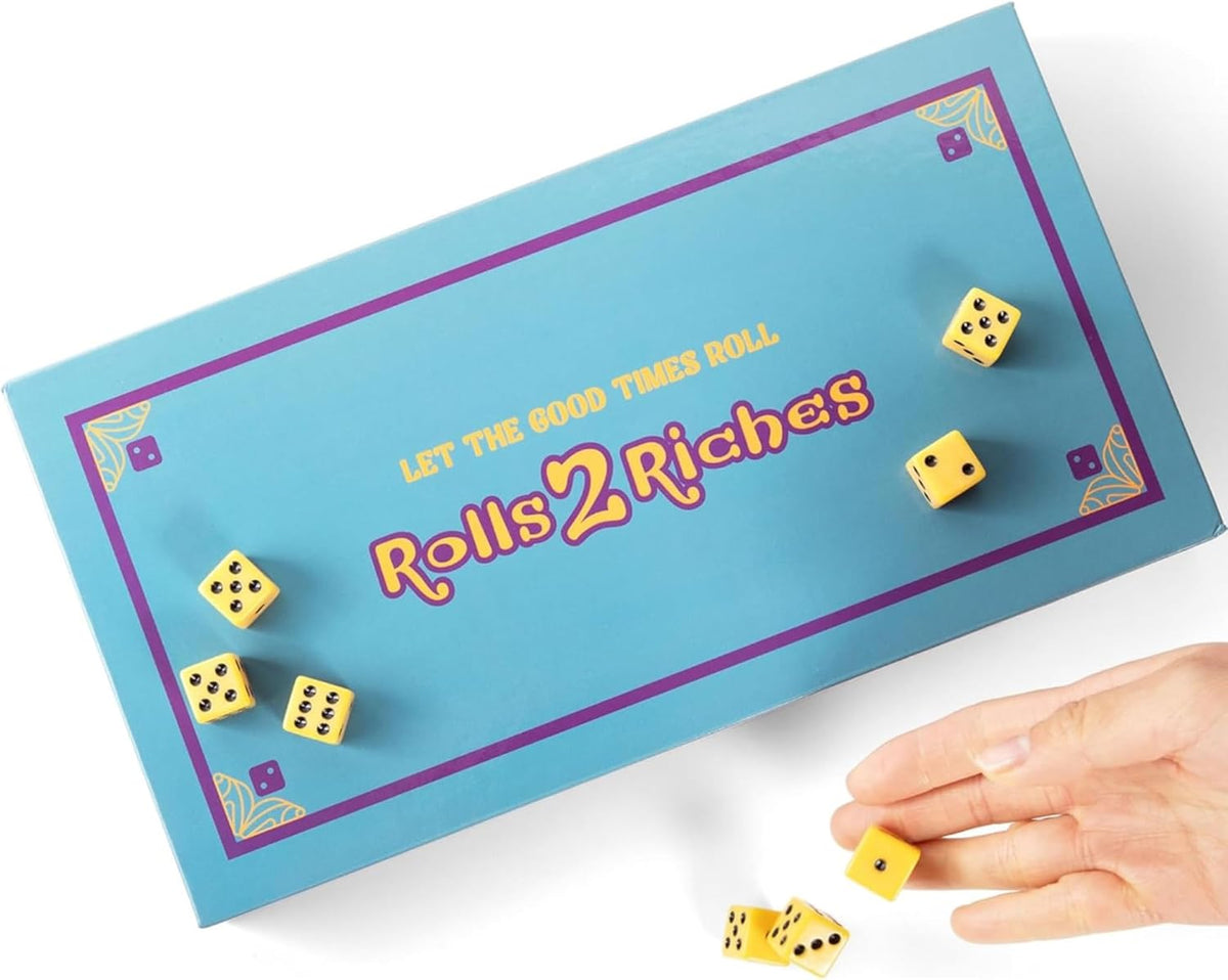 Award-Winning Board Game for Families – Rolls 2 Riches | Fast-Paced Dice, Card & Strategy Game for