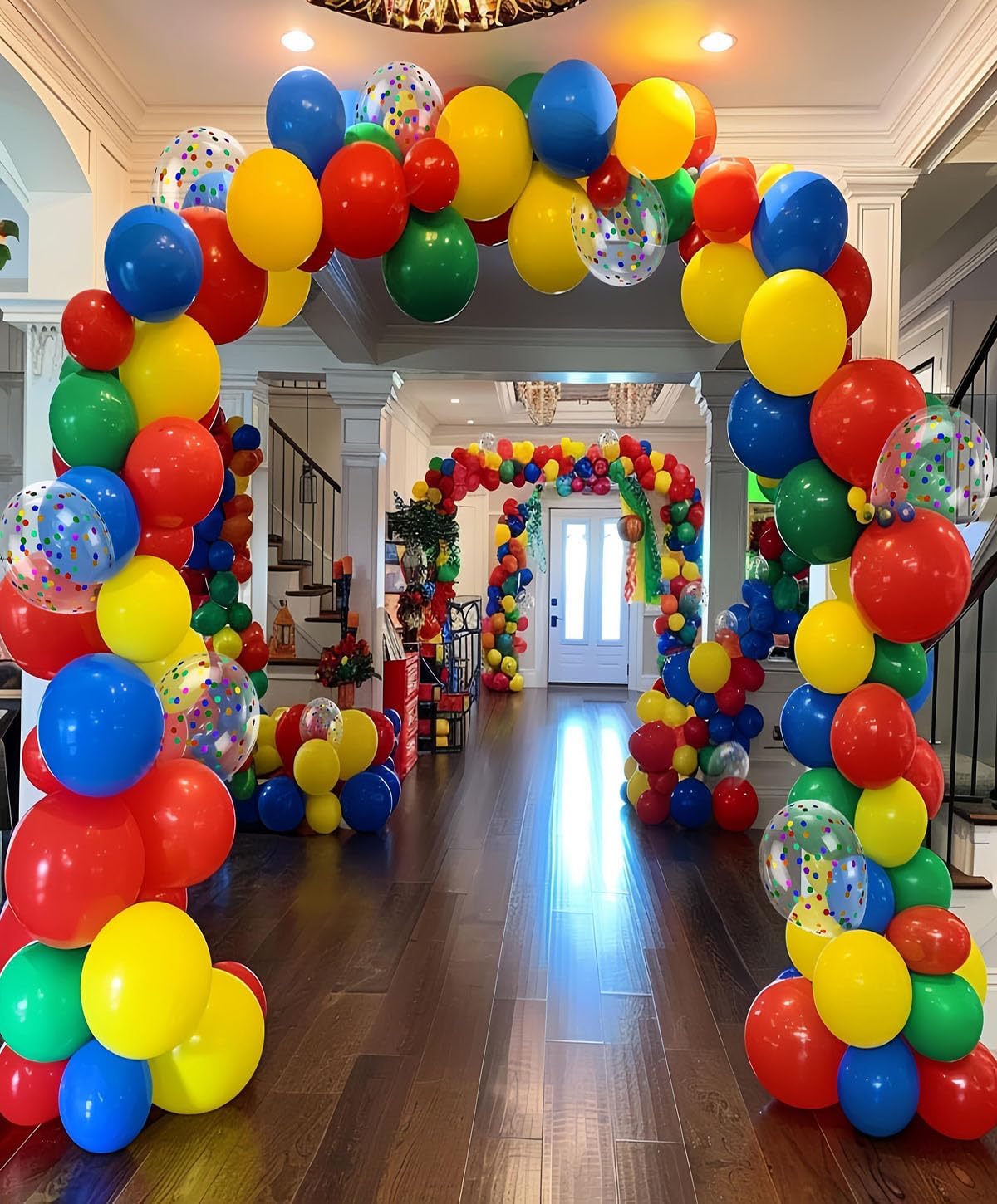 300 Pcs Red Yellow Blue Green Balloons, 12 Inch Red Yellow Blue Green Balloons and Colourful