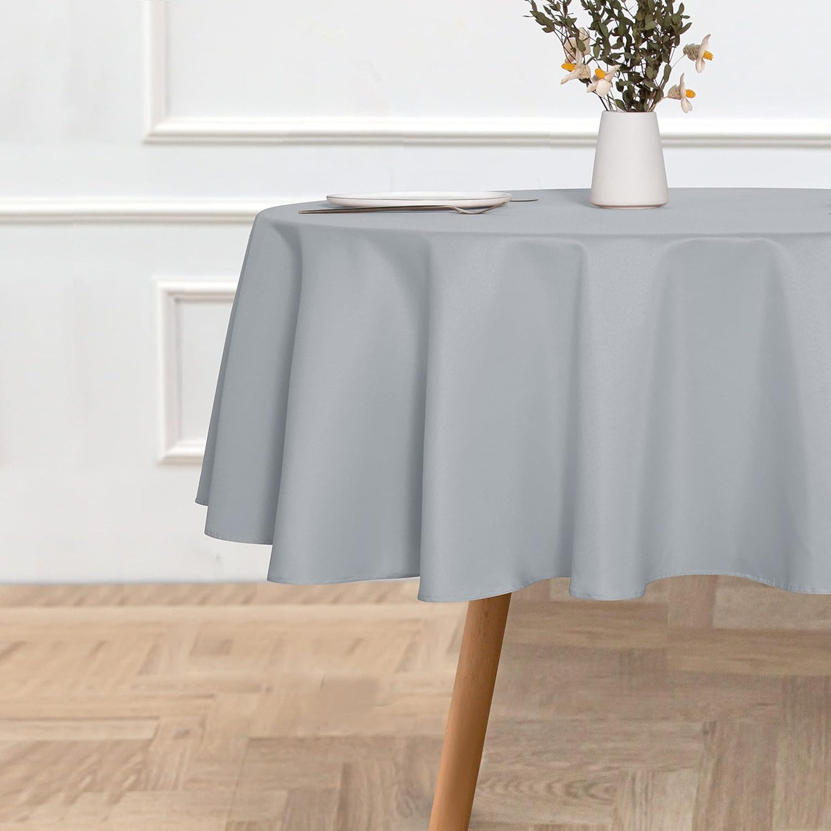 sancua Round Tablecloth - 70 Inch - Water Resistant Spill Proof Washable Polyester Table Cloth