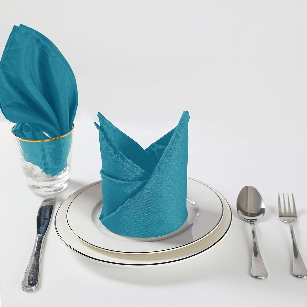 Cloth Napkins 20x20 inch Washable Polyester Dinner Napkins Soft Table Napkins for Wedding Party