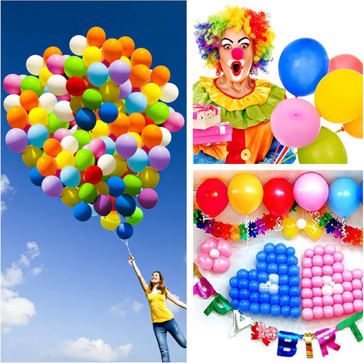 110pcs Blue Balloon 12 inch, Blue Latex Balloon for Birthday Party Baby Shower Wedding(with 2