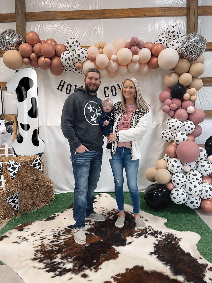 Cow Print Number Balloon Birthday Decorations, 40 inch Number balloon 0-9(Zero-Nine), Cow Balloon