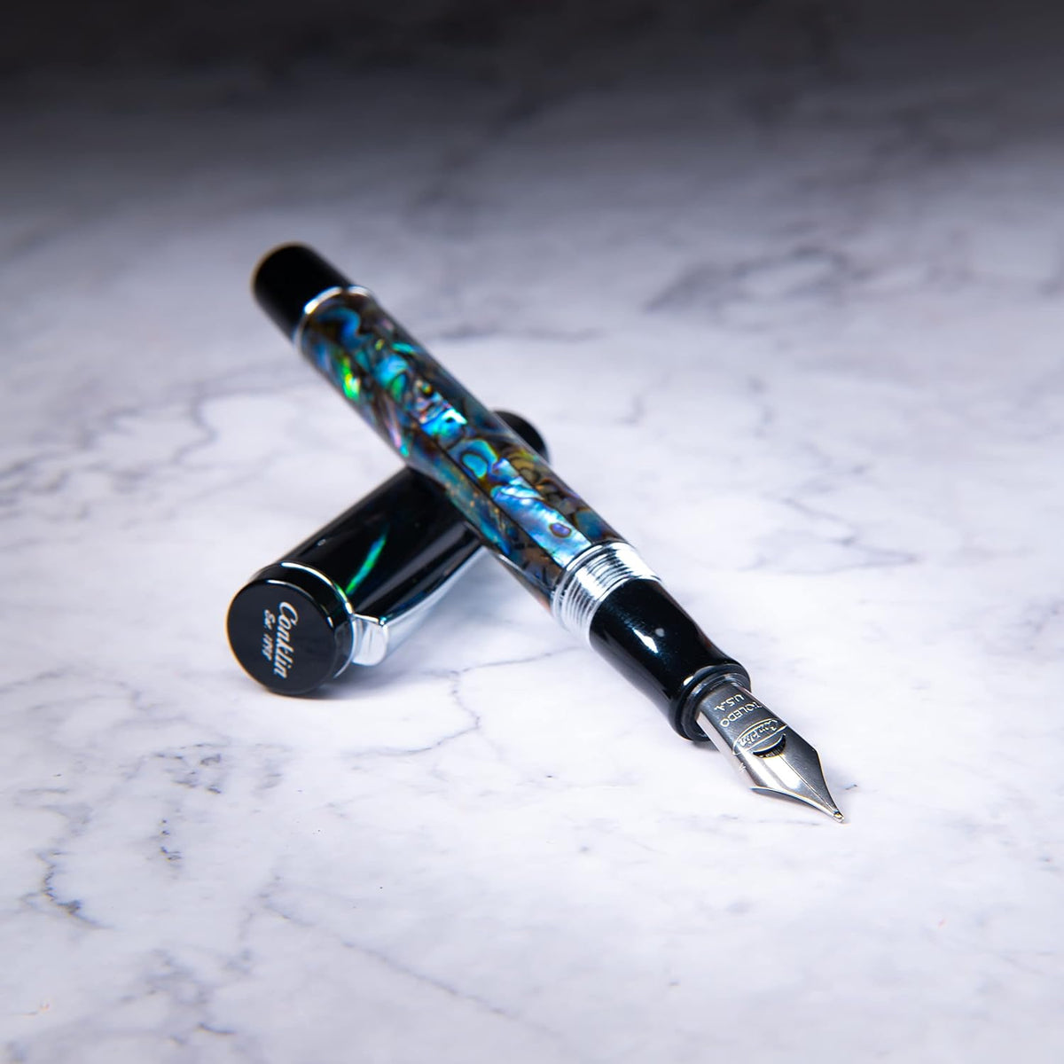 Conklin Duragraph Fountain Pen Abalone Nights - Flex Nib, Dynamic Writing Tool with Exquisite