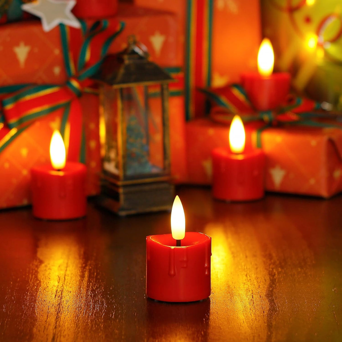Rechargeable Flameless 1.6" x2.5" Tea Light Candles with Remote & Type-C Charging Cable, Timer LED