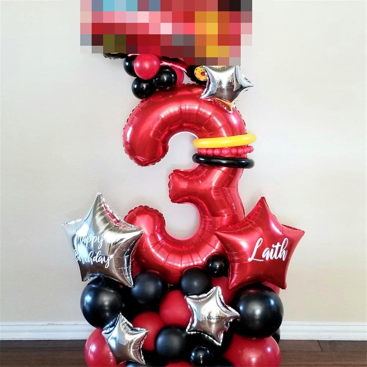 Red Number 1 Balloons, 40 Inch Large Foil Number Balloons Set 0-9 for Women, Self Inflating Digital