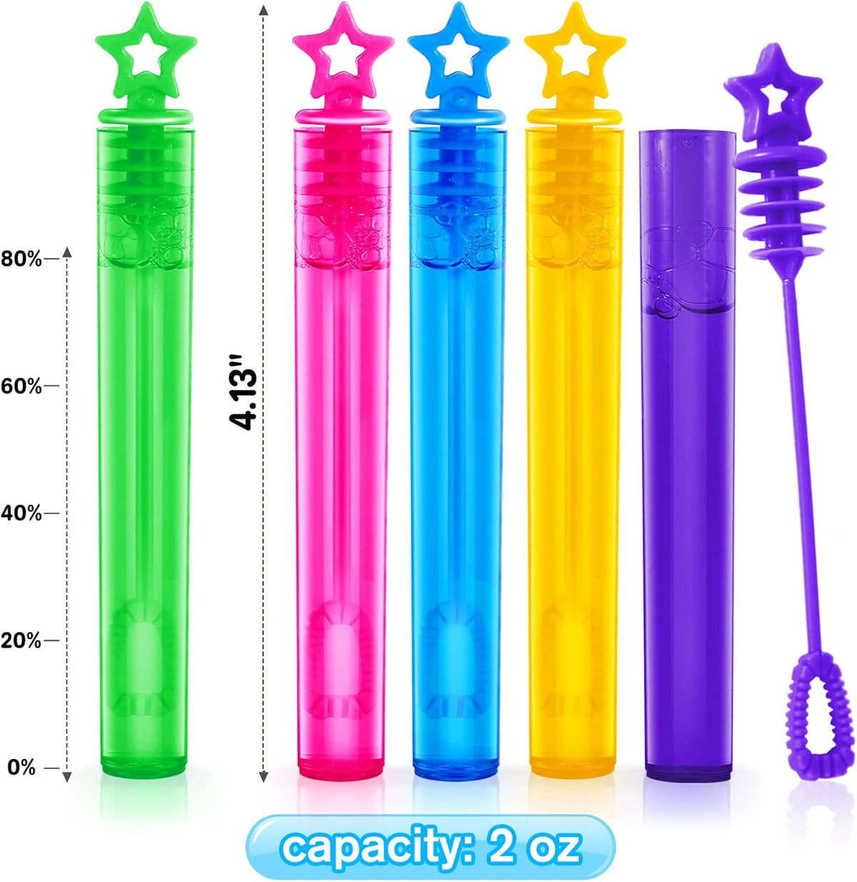 Letapapa Bubble Wand, 400 Pcs Mini Bubble Wands Bulk in 10 Colors, Bubble Easter Halloween Party