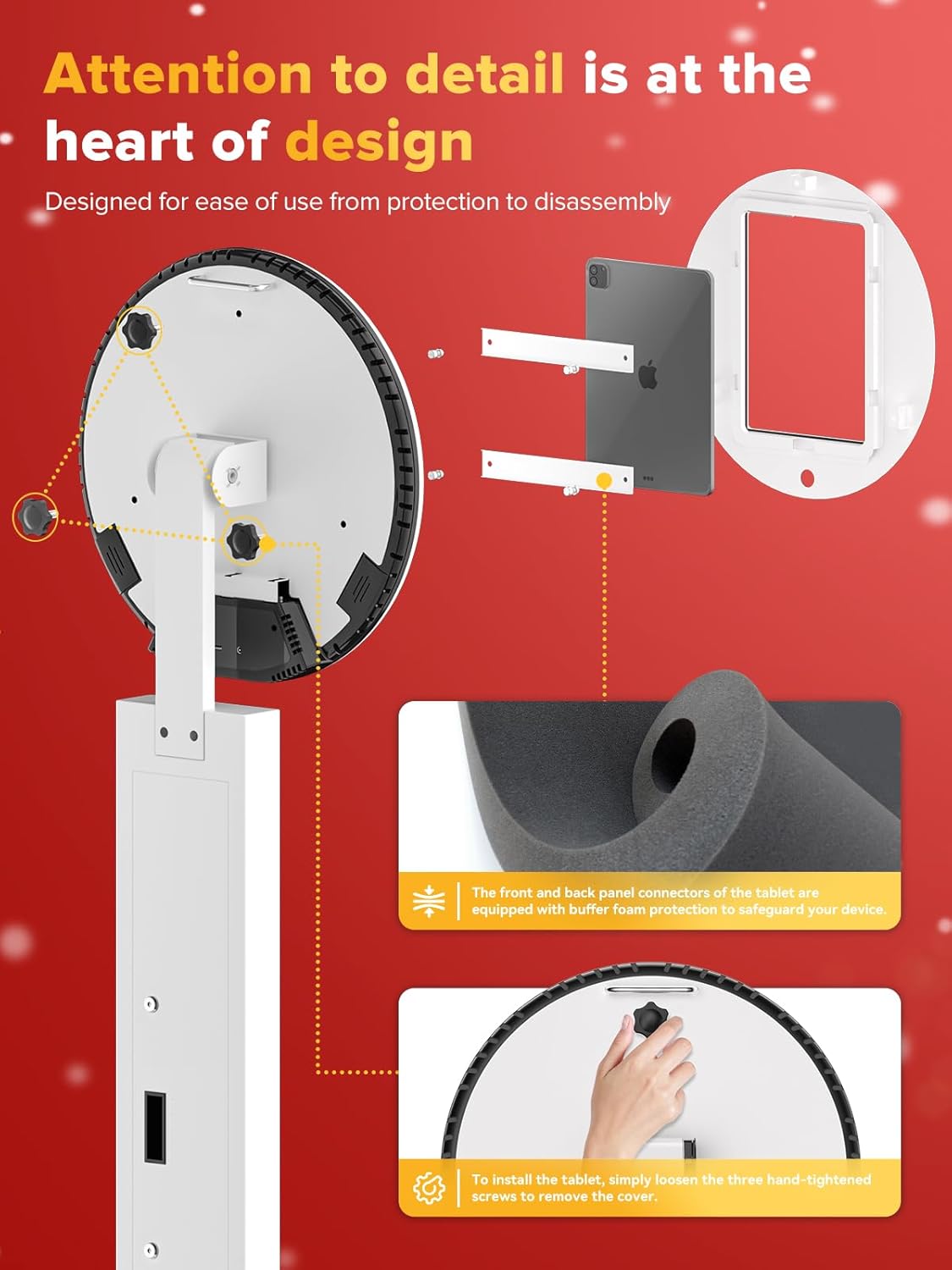 Portable Photo Booth,Selfie Photo Booth with RGB Ring Light Free Customizable Logo Photo Booth