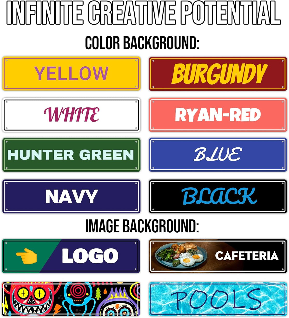 Custom Signs Outdoor Metal - 16 x 4 Personalized Aluminum Rust-Proof Entrance Hazard Intersection