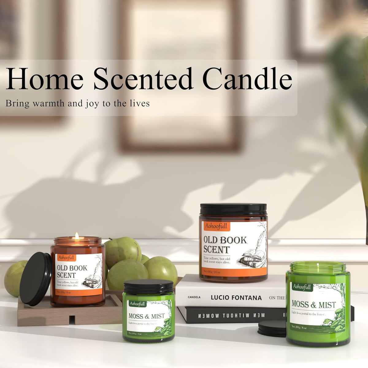 Scented Candles Gifts for Book Lovers,Soy Wax Candles,Inspired Gift Ideas for Readers,Women