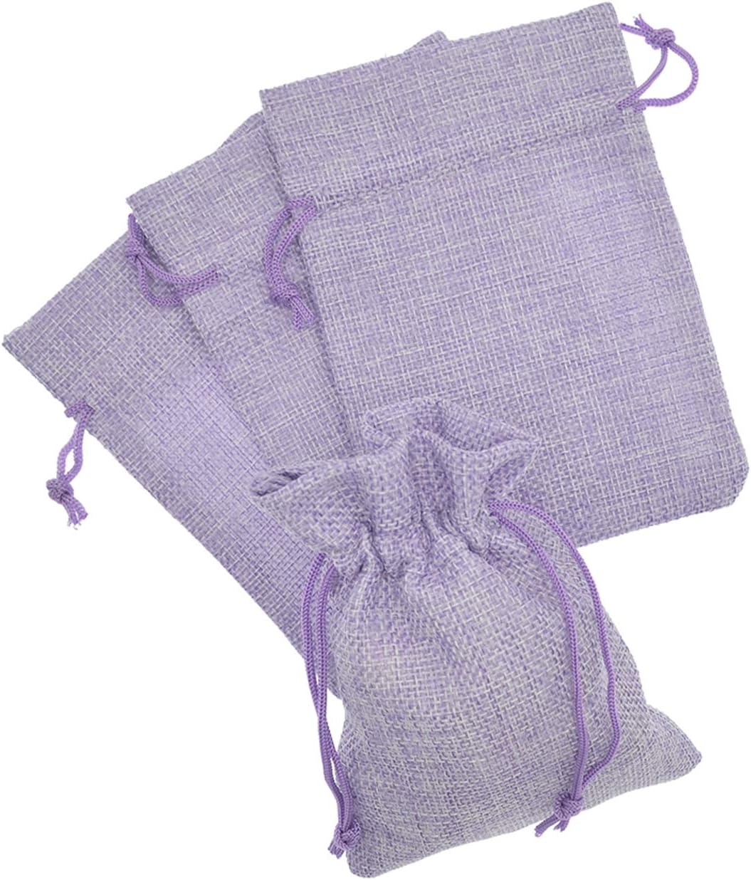 20pcs Burlap Bags with Drawstring 3.9 x 5.5 inch, Linen Gift Bags Jewelry Pouches Sachets for