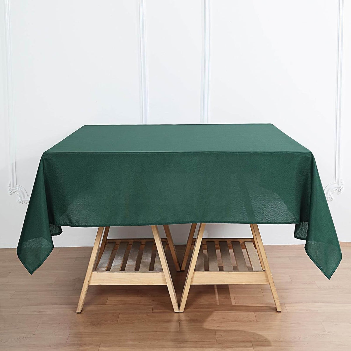 Efavormart 54x54 Hunter Emerald Green Wholesale Linens Seamless Polyester Square Tablecloth for