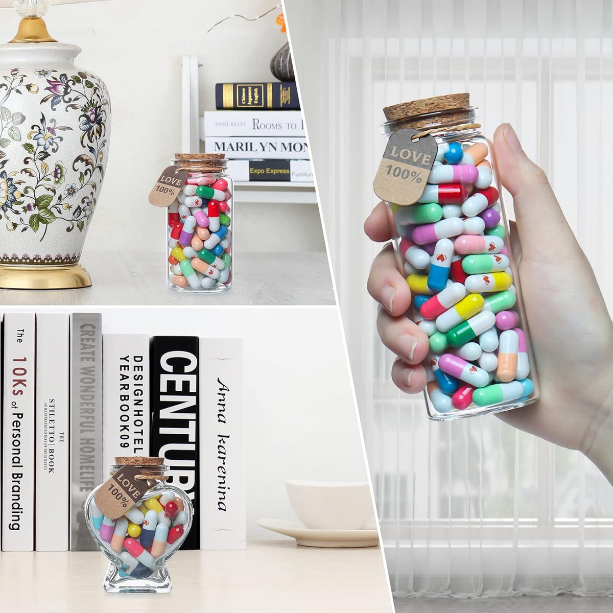 Capsule Letters Message in a Bottle - Cute Things Message Love Letter Gifts for Boyfriend
