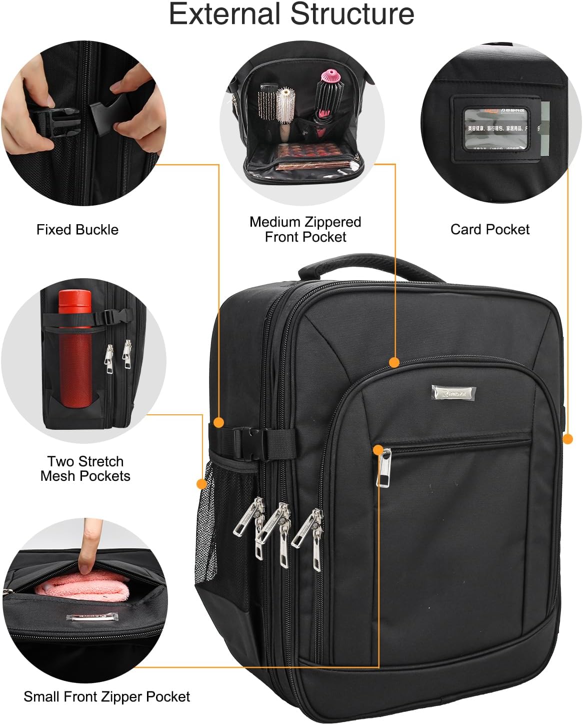 Makeup Backpack Makeup Artist Bag Professional Extra Large Cosmetic Bag Travel Train Case Storage