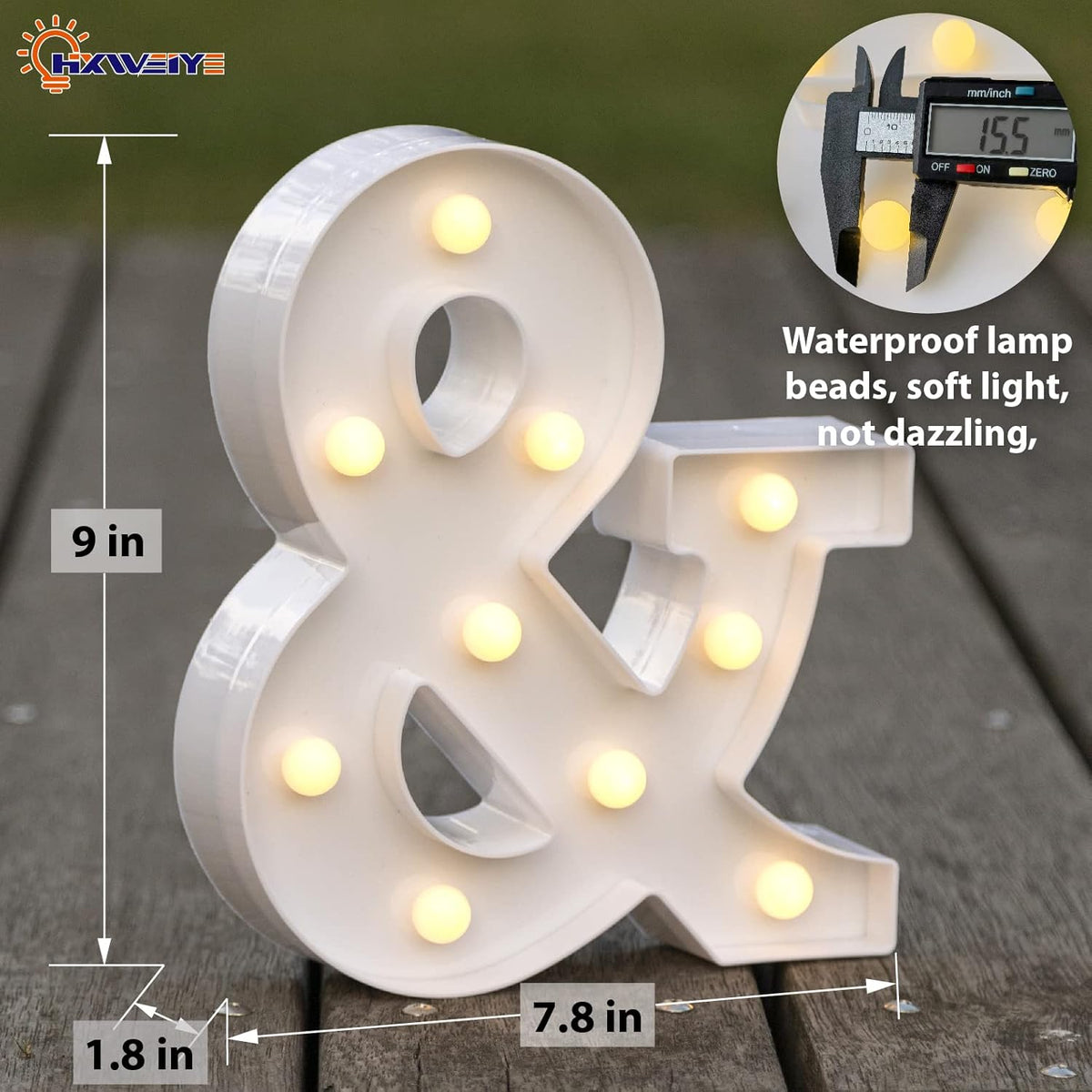 HXWEIYE Light Up Letters LED Marquee Sign 26 Alphabet and 10 Number Big Lights for Party Birthday