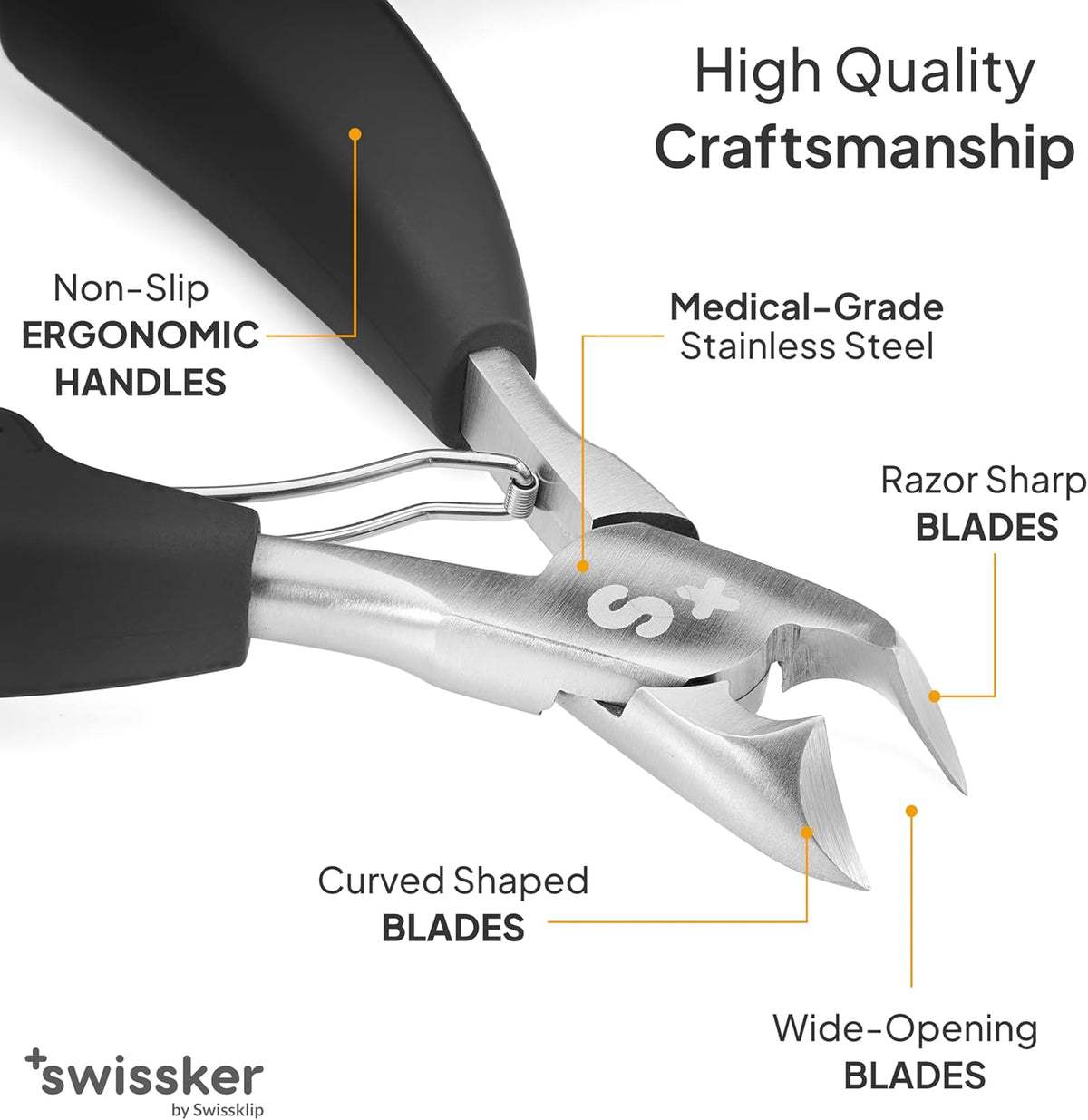 Swissklip Toenail Clippers I Heavy Duty Toe Nail Clippers I Toenail Clippers for Thick Nails I