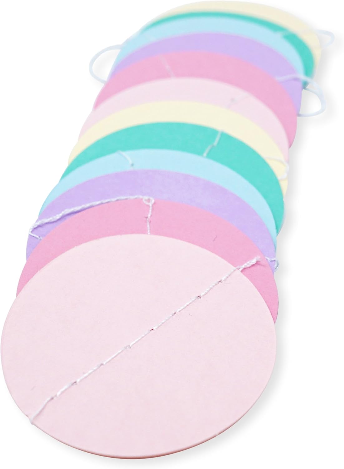 Circle Dots Paper Party Garland Streamer Backdrop (10-Pack, 10 Feet Per Garland, 100 Feet Total)