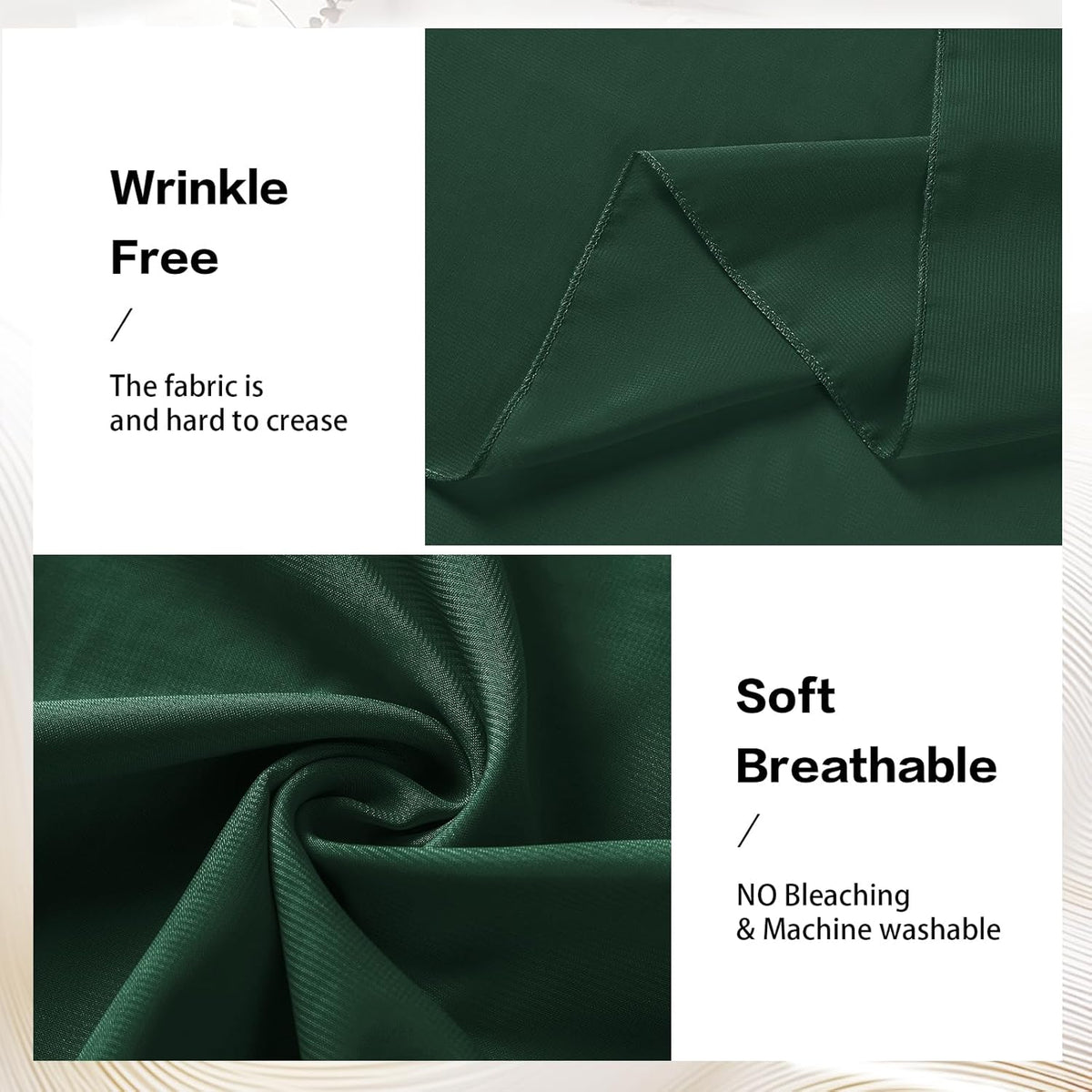 VOK Dark Green Wedding Arch Draping Fabric Chiffon Fabric, 29in x 18Ft Sheer Chiffon Outdoor
