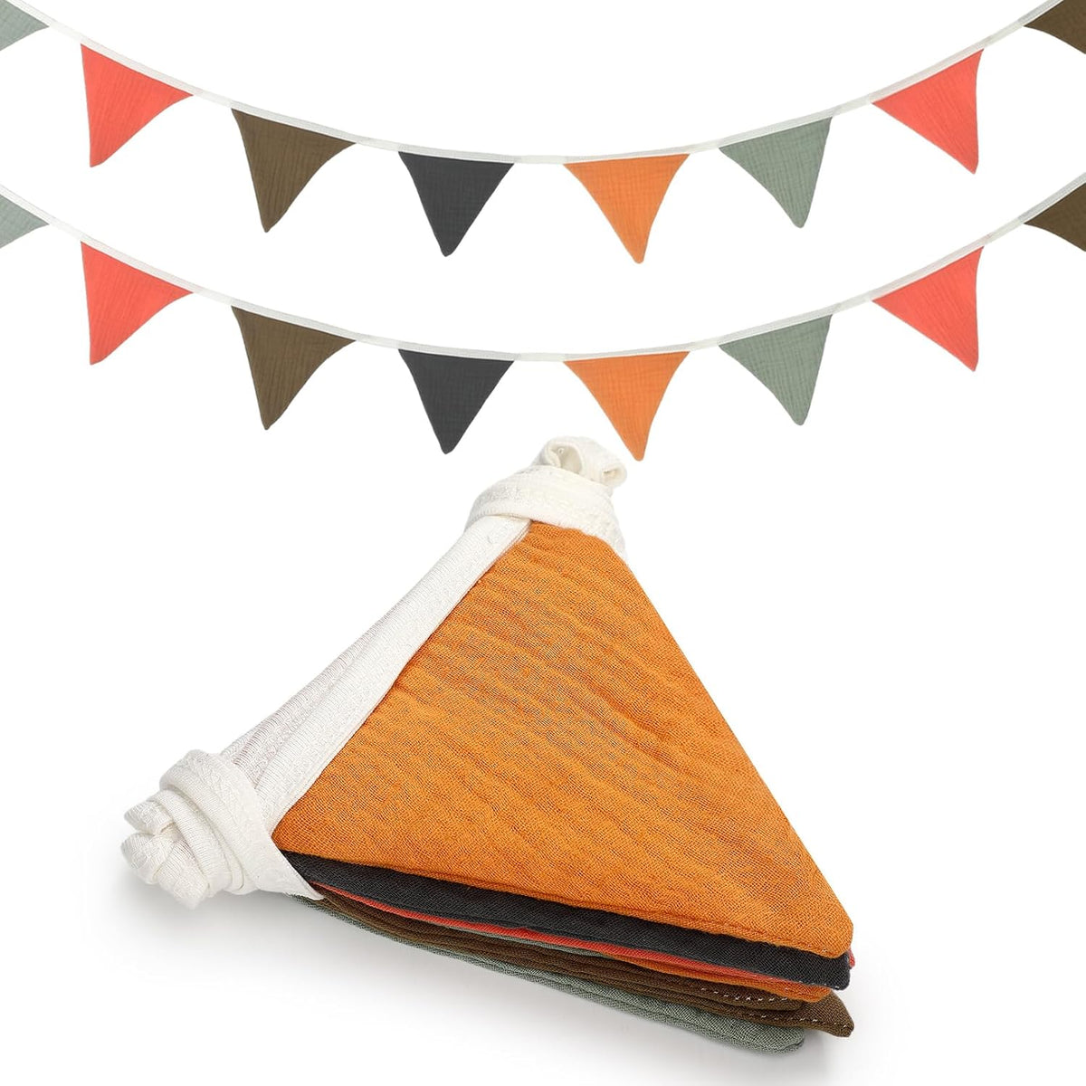 Oudain 15.5 ft Pennant Banner Flags, 2 Pcs Nursery Garland Triangle Bunting Flag Baby Banner for