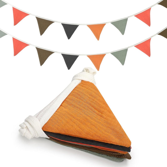 Oudain 15.5 ft Pennant Banner Flags, 2 Pcs Nursery Garland Triangle Bunting Flag Baby Banner for