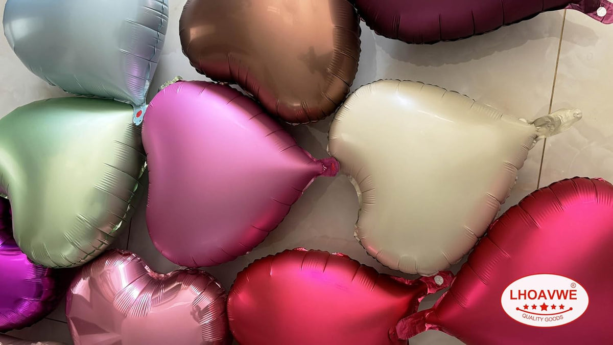 Pink Heart Shaped balloons Pack of 10,18 Inch Love Valentine Balloons Blue Heart Romantic Balloons