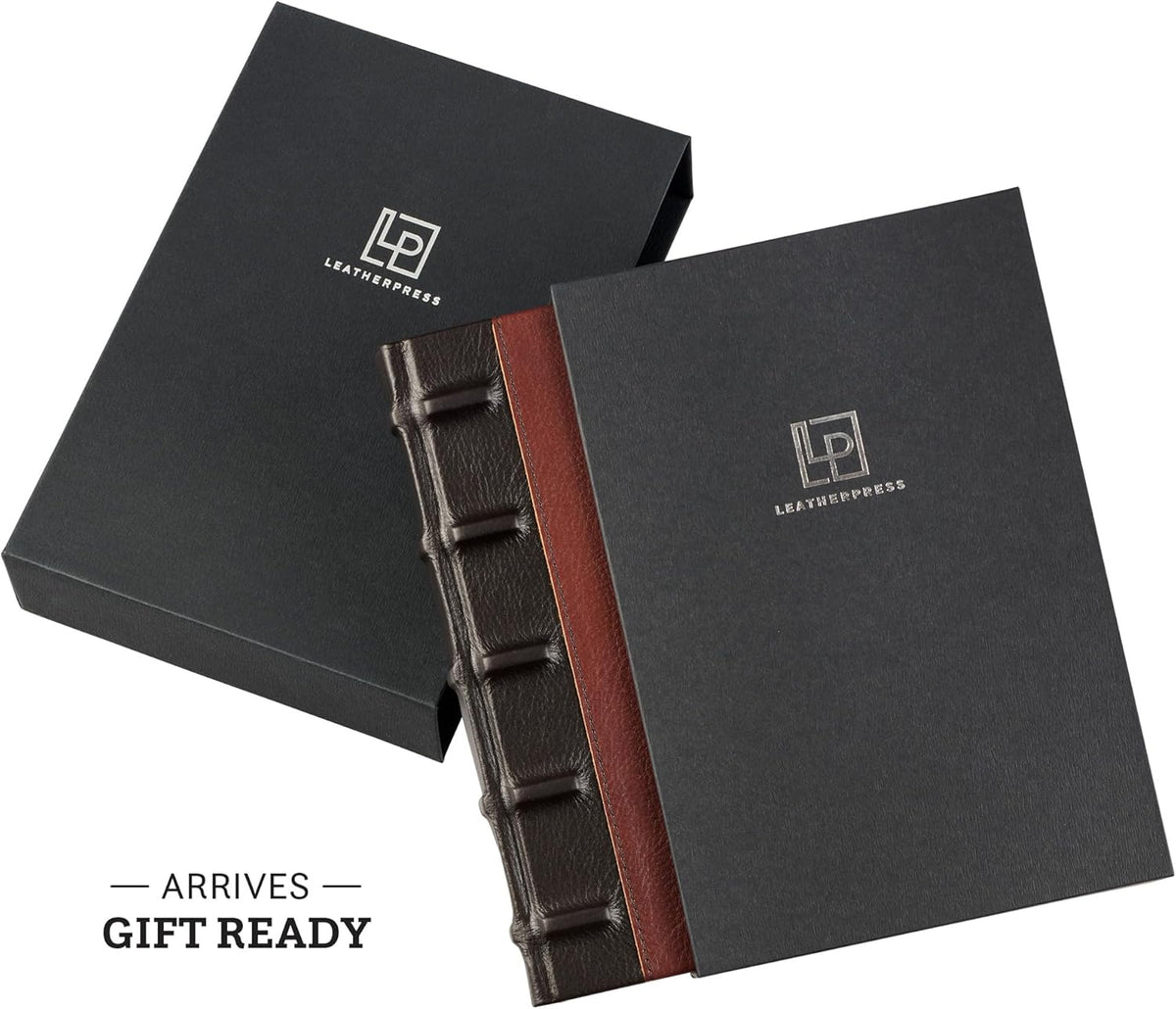 Luxury Leather Journal - Elegant Gift for Men & Women | Full-Grain Leather Notebook with Numbered