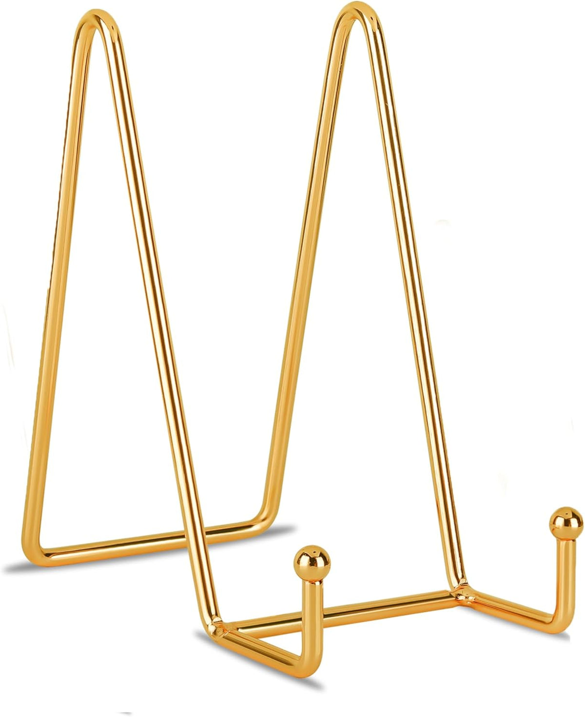 Decolore 6 Inch 5 Pack Gold Metal Display Stands Plate Stand Display Stands for Picture, Decorative
