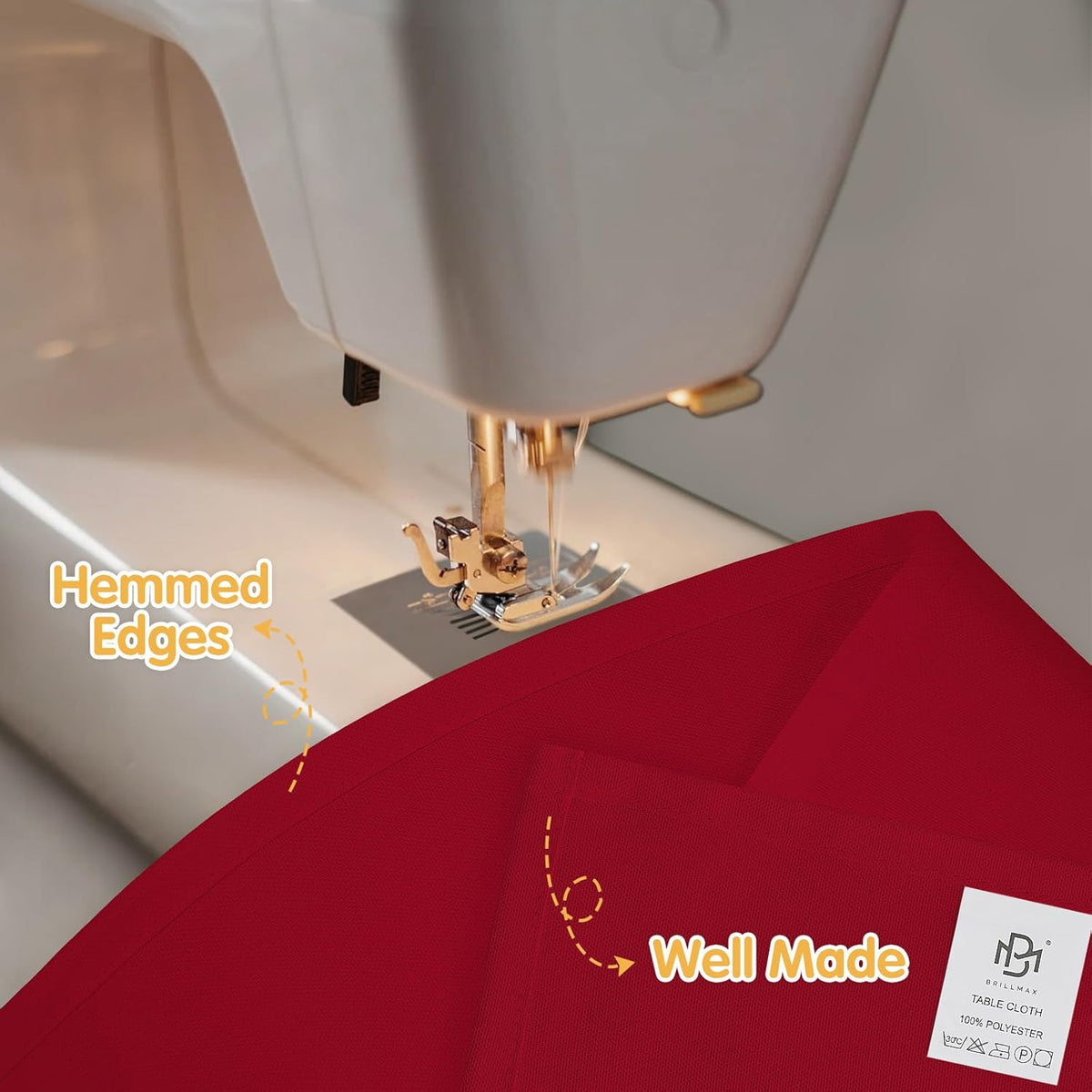 BRILLMAX 8 Pack Burgundy Tablecloths for 8 Foot Rectangle Tables 60 x 126 Inch - 8ft Rectangular