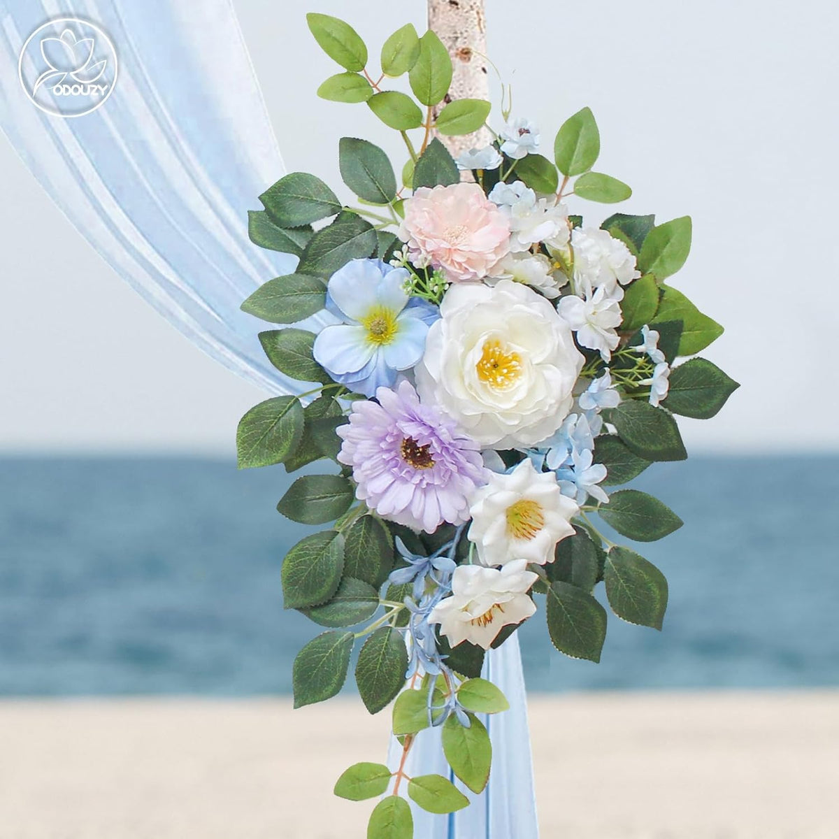 Wedding Arch Flowers Kit,Artificial Flower Arch Decor (Set of 3),2pcs Artificial Flower Arrangement