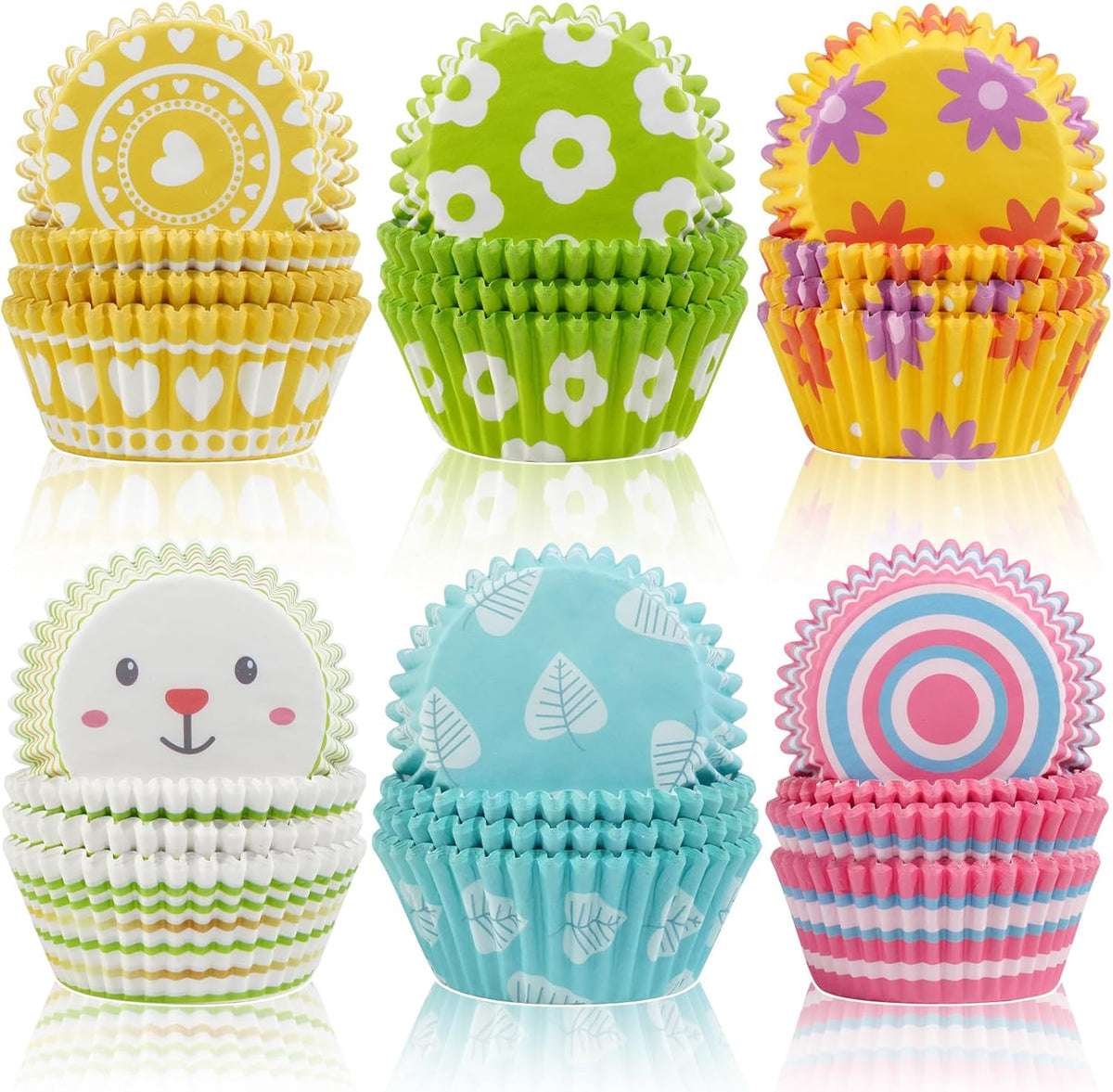 600 Count Easter Cupcake Liners for Baking Mini Baking Cups Easter Holiday Cupcake Wrappers for