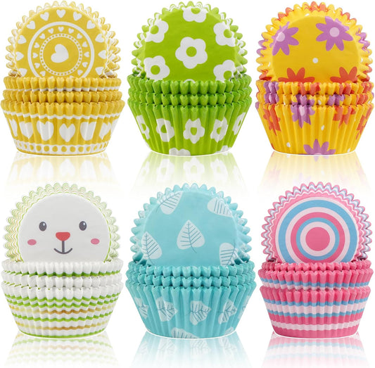 600 Count Easter Cupcake Liners for Baking Mini Baking Cups Easter Holiday Cupcake Wrappers for