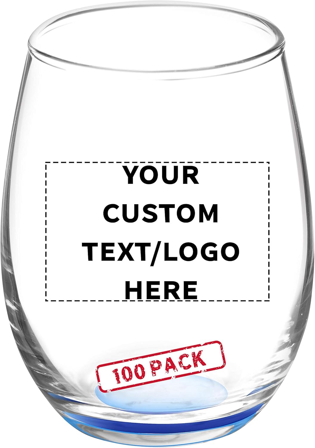 Custom Stemless Wine Glasses by ARC 5.5 oz. Set of 100, Personalized Bulk Pack - Perfect for Hotel