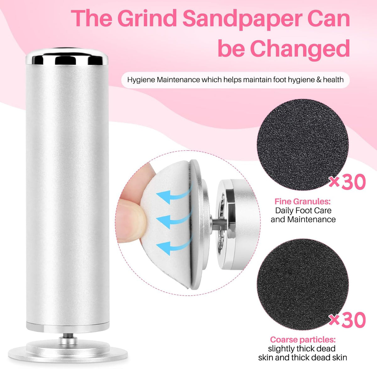 Foot File Callus Remover for Feet: Profesional Pedicure Tool for Summer - Adjustable Speed Electric
