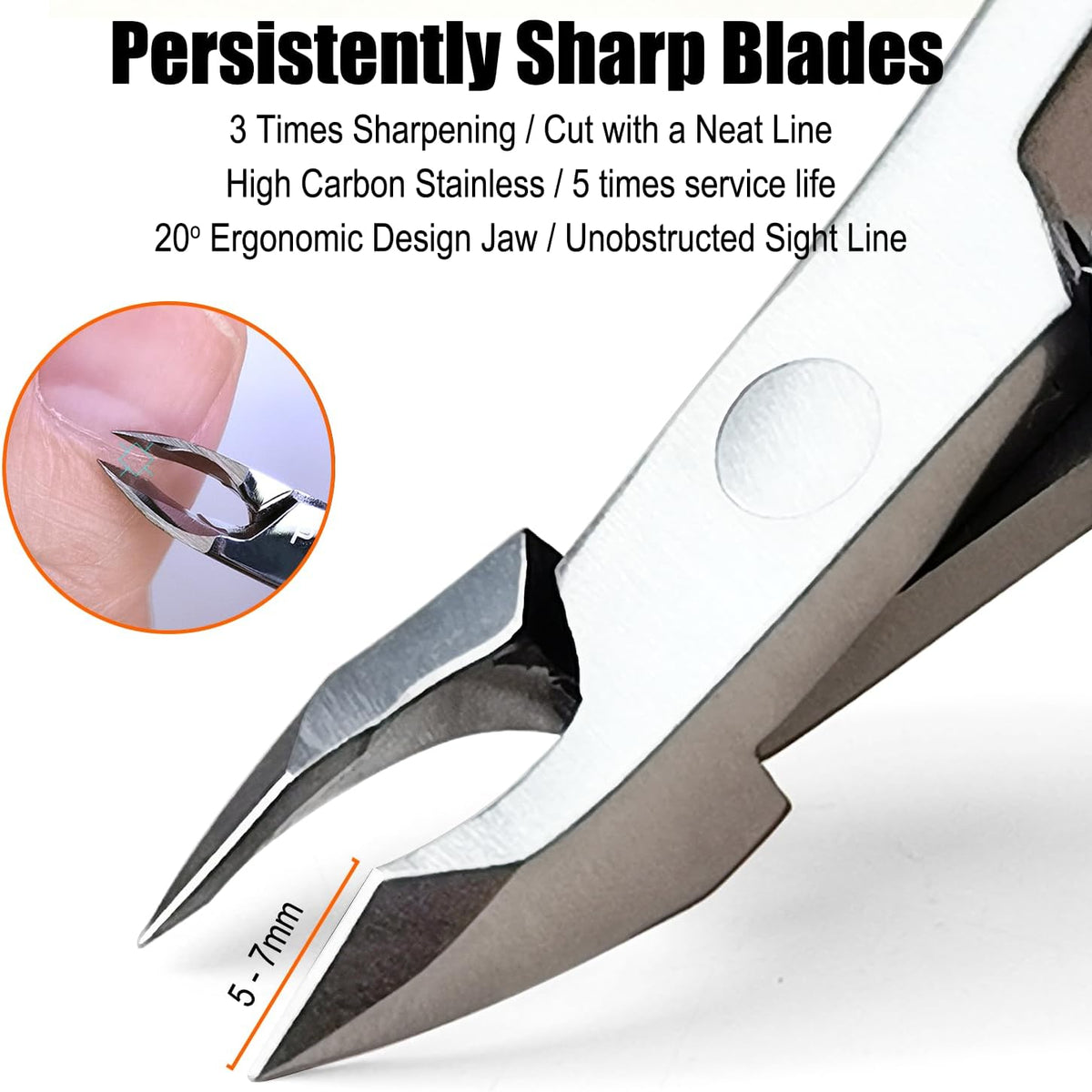 LePinko Professional Cuticle Trimmer kit, Super Sharp Dead Skin Clipper, Labor-saving Cuticula